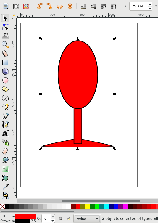Node editing and path drawing in Inkscape