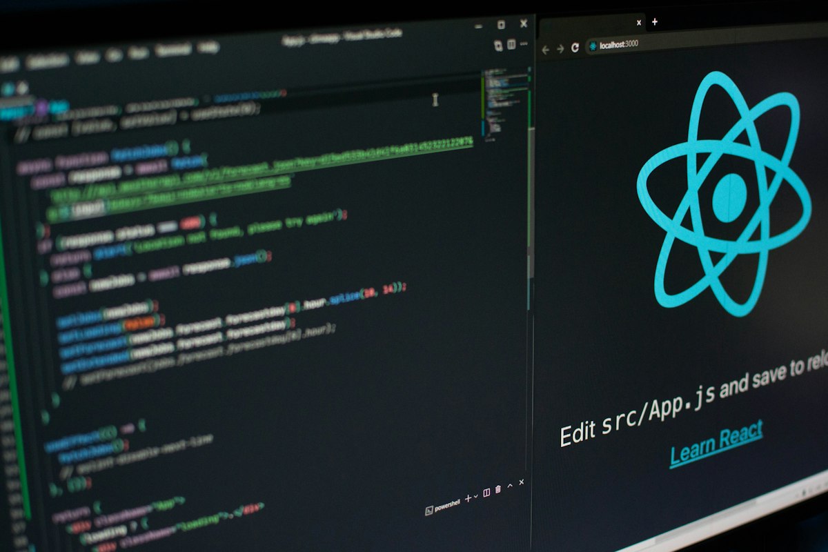 React logo and developer setup